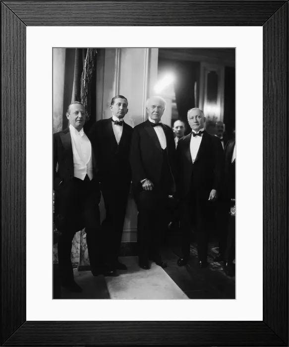 Framed Print : Thomas Edison Posing at Theater Framed Print : Thomas Edison Posing at Theater