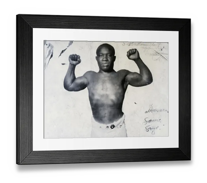 Framed Print : Joe Walcott Flexing Muscles