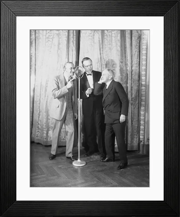 Framed Print : David Sarnoff with M H Aylesworth and Owen Young Framed Print : David Sarnoff with M H Aylesworth and Owen Young