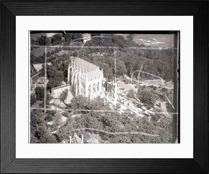 Framed Print : Aerial View of the Washington Cathedral Framed Print : Aerial View of the Washington Cathedral