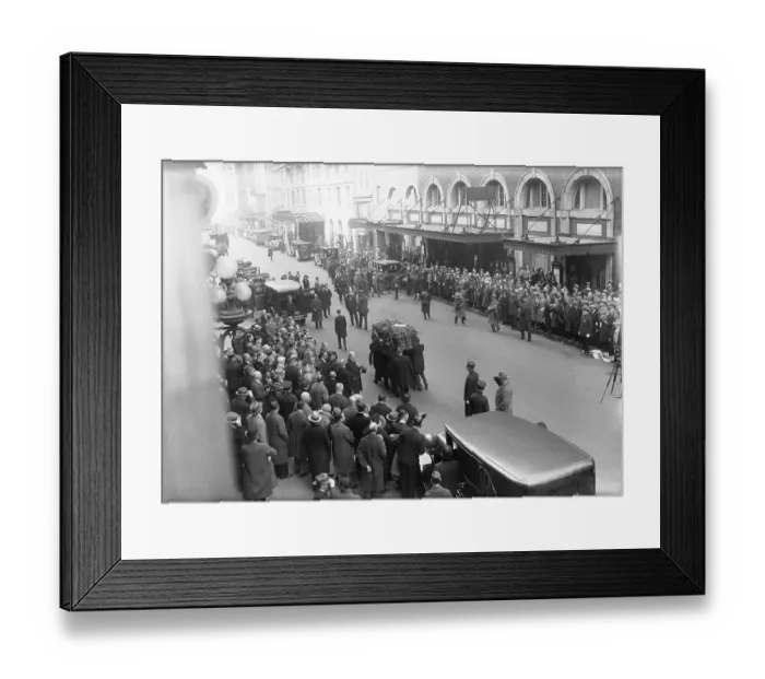 Framed Print : Funeral Procession for Harry Houdini Framed Print : Funeral Procession for Harry Houdini