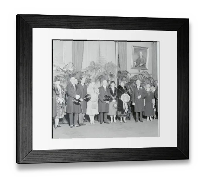 Framed Print : Queen Marie and Royal Party Posing Together Framed Print : Queen Marie and Royal Party Posing Together