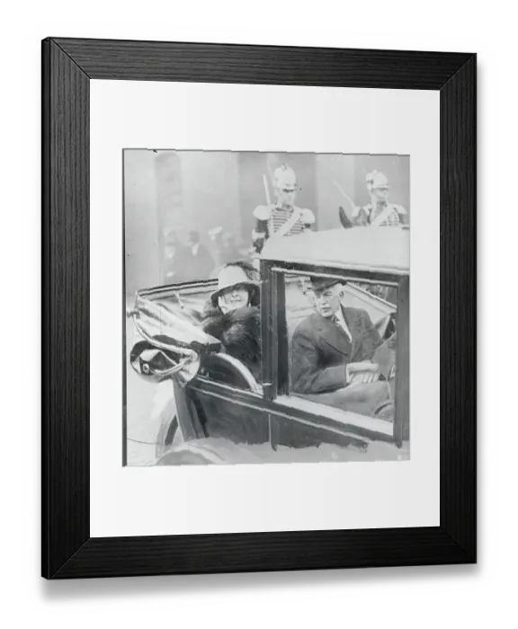 Framed Print : Queen Marie and E. T. Stotesbury in Motorcade Framed Print : Queen Marie and E. T. Stotesbury in Motorcade