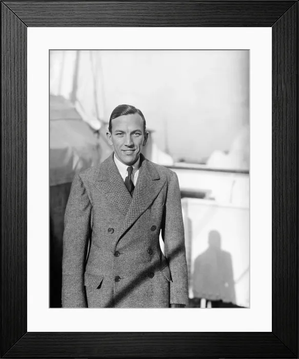 Framed Print : Noel Coward Arriving in America Framed Print : Noel Coward Arriving in America