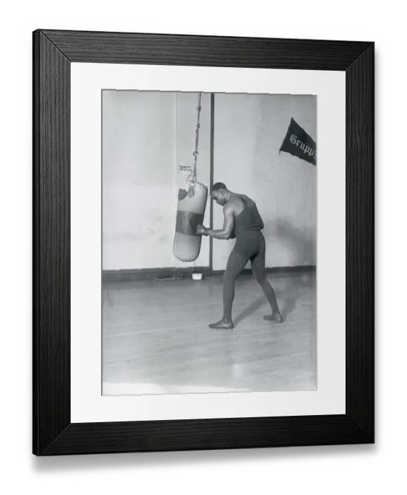Framed Print : Harry Wills in Training