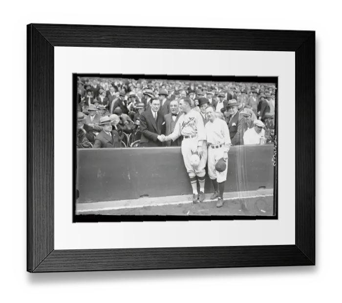 Framed Print : Rogers Hornsby and Jim Walker Shaking Hands Framed Print : Rogers Hornsby and Jim Walker Shaking Hands