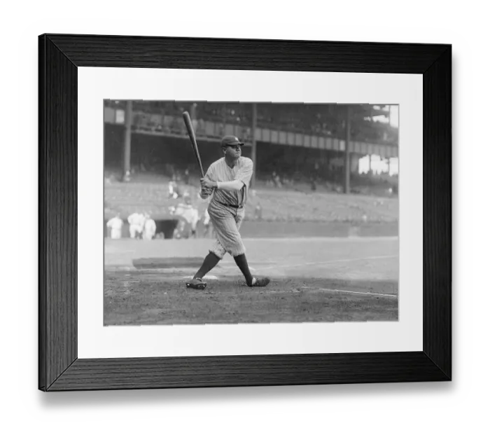 Framed Print : Babe Ruth at Bat Framed Print : Babe Ruth at Bat