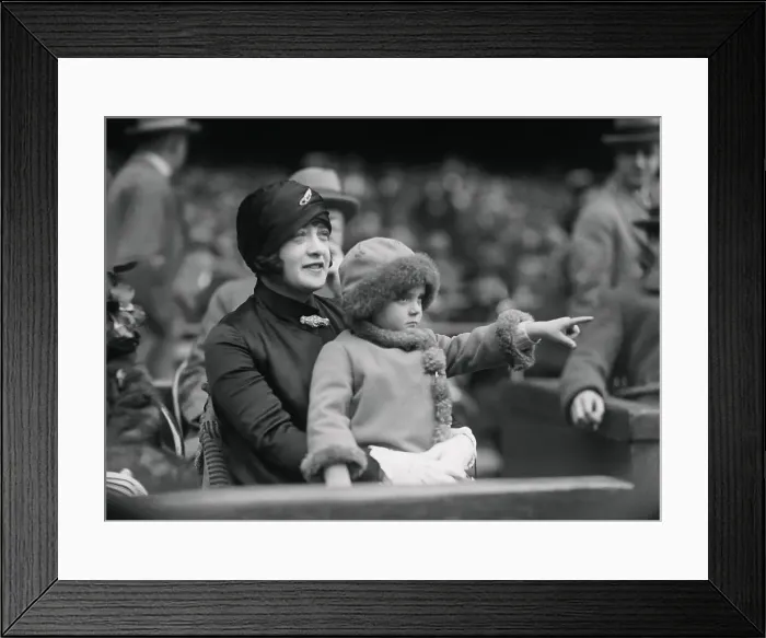 Framed Print : Babe Ruth's Wife and Daughter in Grandstand Framed Print : Babe Ruth's Wife and Daughter in Grandstand