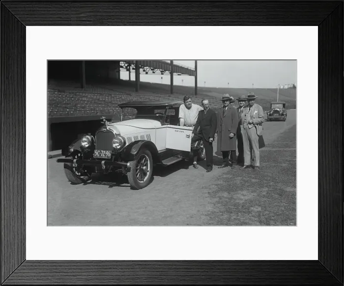 Framed Print : Babe Ruth Receiving Automobile Framed Print : Babe Ruth Receiving Automobile