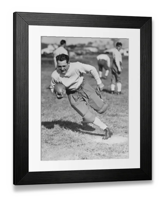 Framed Print : Red Grange Running with Football Framed Print : Red Grange Running with Football