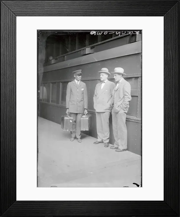 Framed Print : Red Grange and Tom Thorpe Arriving in New York Framed Print : Red Grange and Tom Thorpe Arriving in New York