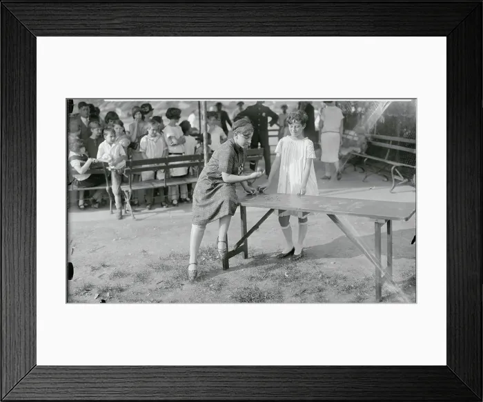 Framed Print : Girls Competing in Jacks Championship Framed Print : Girls Competing in Jacks Championship