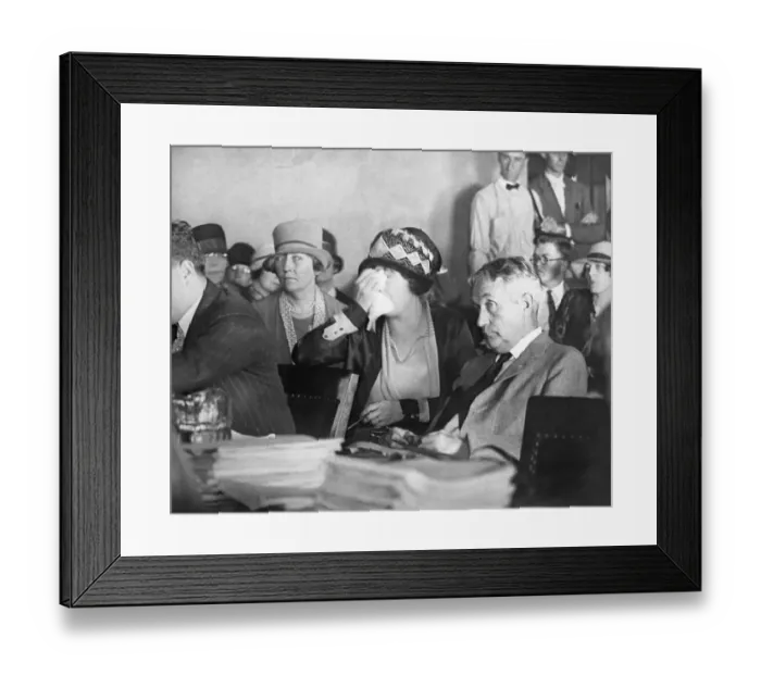 Framed Print : Aimee Semple McPherson Crying in Court Framed Print : Aimee Semple McPherson Crying in Court