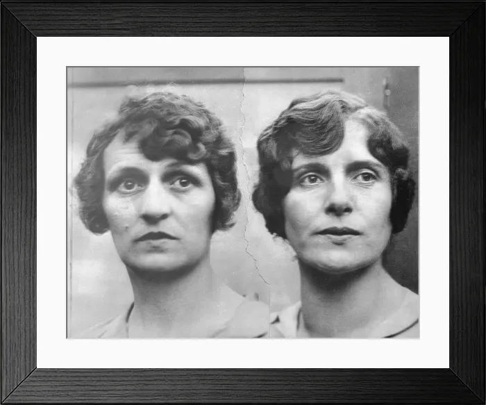 Framed Print : Photos of Aimee Semple McPherson and Lorainne Wiseman Framed Print : Photos of Aimee Semple McPherson and Lorainne Wiseman