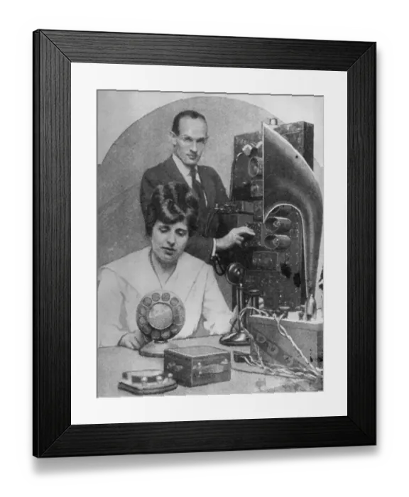 Framed Print : Evangelist Aimee Semple McPherson and Radio Expert Kenneth G. Ormiston Framed Print : Evangelist Aimee Semple McPherson and Radio Expert Kenneth G. Ormiston