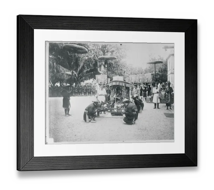 Framed Print : Carriers Lowering Palanquin Framed Print : Carriers Lowering Palanquin