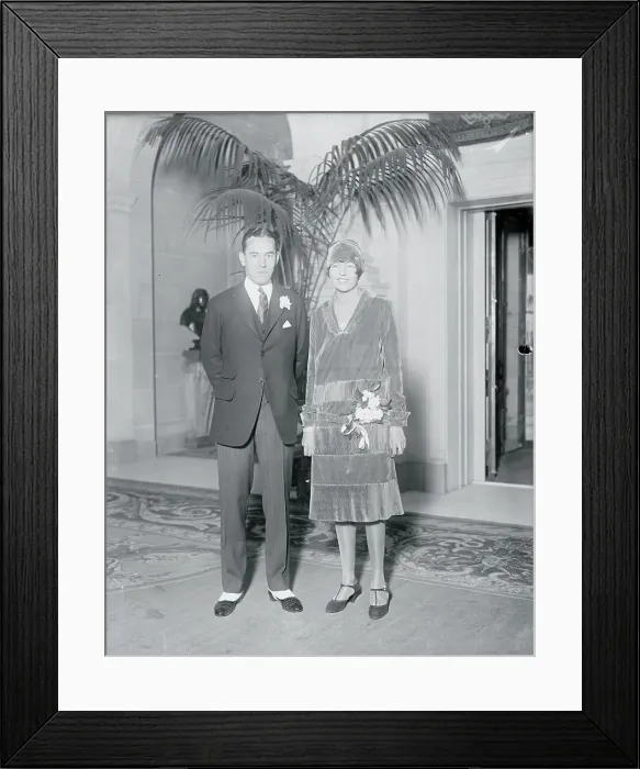 Framed Print : Wedding Portrait of Fifi Widener Leidy and Milton Holden Framed Print : Wedding Portrait of Fifi Widener Leidy and Milton Holden