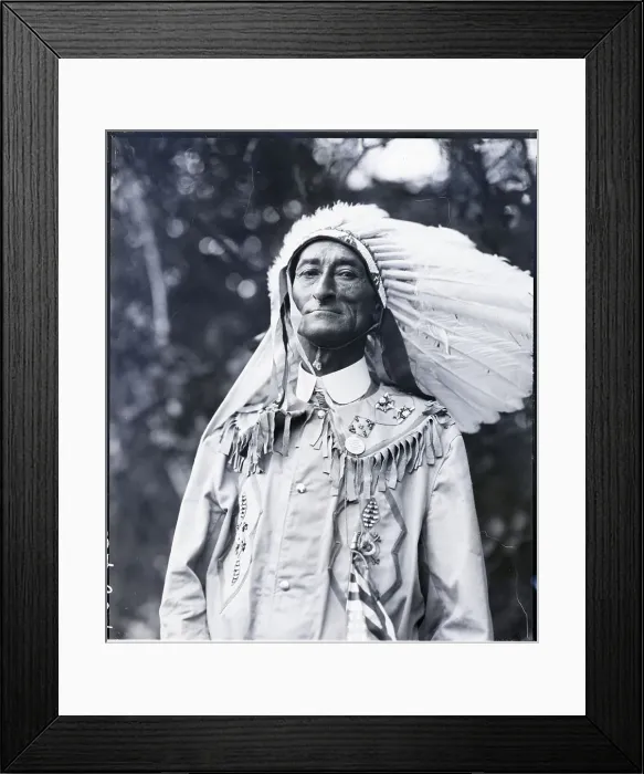 Framed Print : Chief Sunset of Naragansett Tribe Framed Print : Chief Sunset of Naragansett Tribe