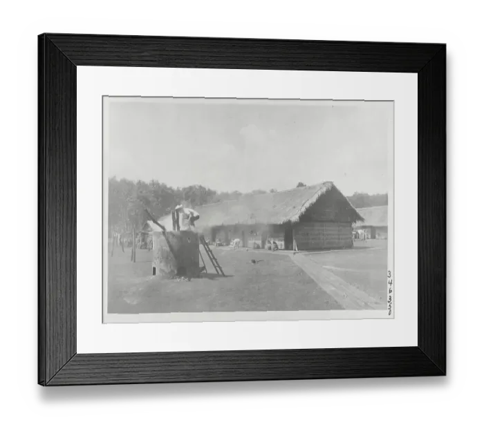Framed Print : Men Incinerating Garbage Framed Print : Men Incinerating Garbage