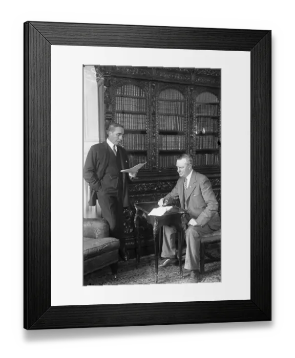 Framed Print : Ogden L. Mills Dictating Framed Print : Ogden L. Mills Dictating