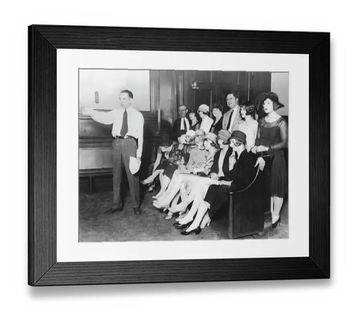 Framed Print : Women Seated, Listening To Attorney Framed Print : Women Seated, Listening To Attorney
