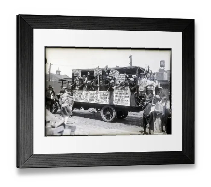 Framed Print : Children In Textile Industry Strike Prot