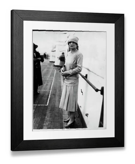 Framed Print : Helen Willis Standing on Ship Deck Framed Print : Helen Willis Standing on Ship Deck