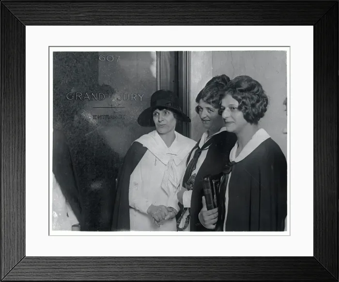 Framed Print : Woman Evangelist Aimee Semple McPherson and Followers Framed Print : Woman Evangelist Aimee Semple McPherson and Followers
