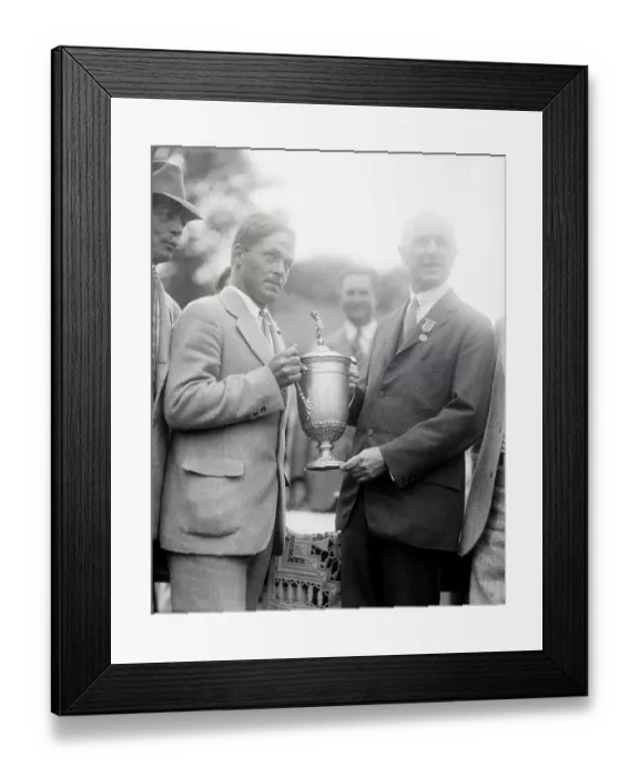 Framed Print : Man Presenting Bobby Jones with Cup Framed Print : Man Presenting Bobby Jones with Cup