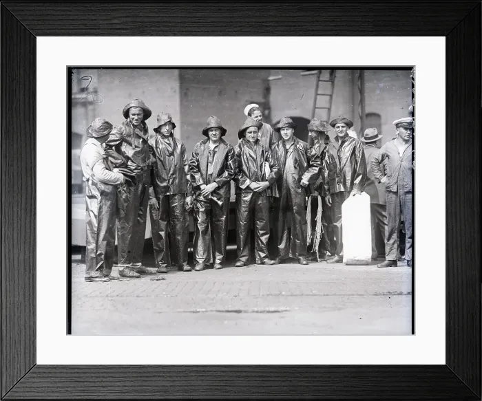 Framed Print : Members Of Resscue Squad / Respirators On Framed Print : Members Of Resscue Squad / Respirators On