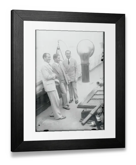 Framed Print : Golfer Walter Hagen and Friends on Ship Framed Print : Golfer Walter Hagen and Friends on Ship