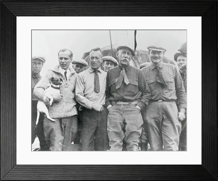 Framed Print : Portrait of Roald Amundsen and His Crew Framed Print : Portrait of Roald Amundsen and His Crew