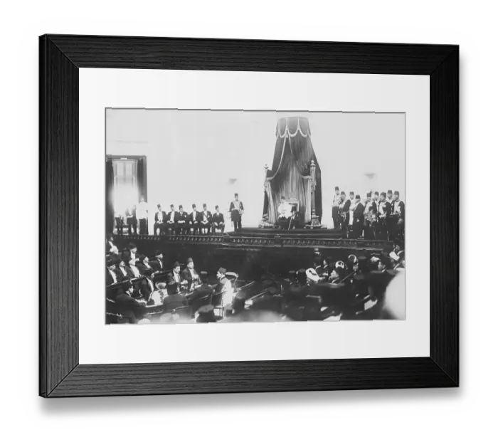Framed Print : King Fuad and His Parliament Framed Print : King Fuad and His Parliament