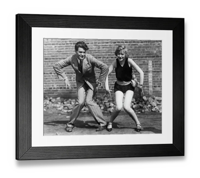Framed Print : Couple Dancing the Charleston