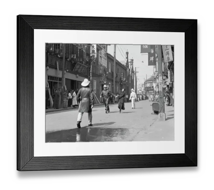 Framed Print : Riot Police Arrest Demonstrator on Street Framed Print : Riot Police Arrest Demonstrator on Street