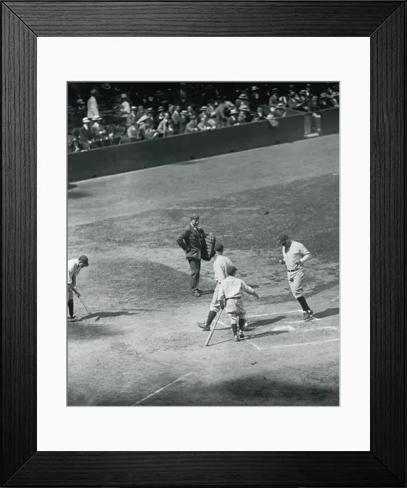 Framed Print : Baseball Action with Babe Ruth Framed Print : Baseball Action with Babe Ruth