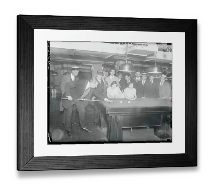 Framed Print : Renown Billiard Player Entertaining Siamese Twins Framed Print : Renown Billiard Player Entertaining Siamese Twins
