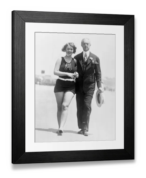 Framed Print : Mr. And Mrs. Browning Taking a Stroll Framed Print : Mr. And Mrs. Browning Taking a Stroll
