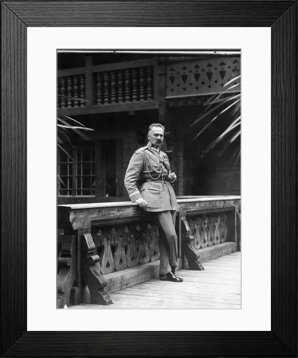 Framed Print : Marshal Pilsudski Standing on Balcony Framed Print : Marshal Pilsudski Standing on Balcony