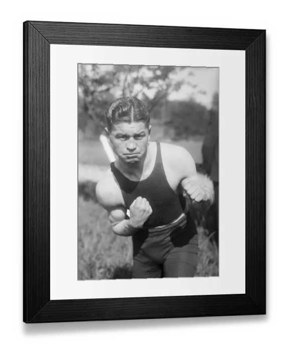 Framed Print : Tommy Burns Waist Up in Fighting Pose Framed Print : Tommy Burns Waist Up in Fighting Pose