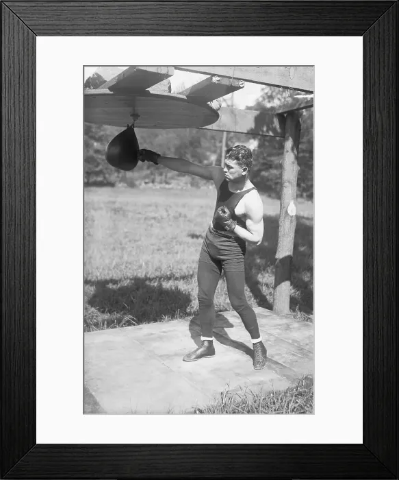 Framed Print : Tommy Burns at Punching Bag Framed Print : Tommy Burns at Punching Bag