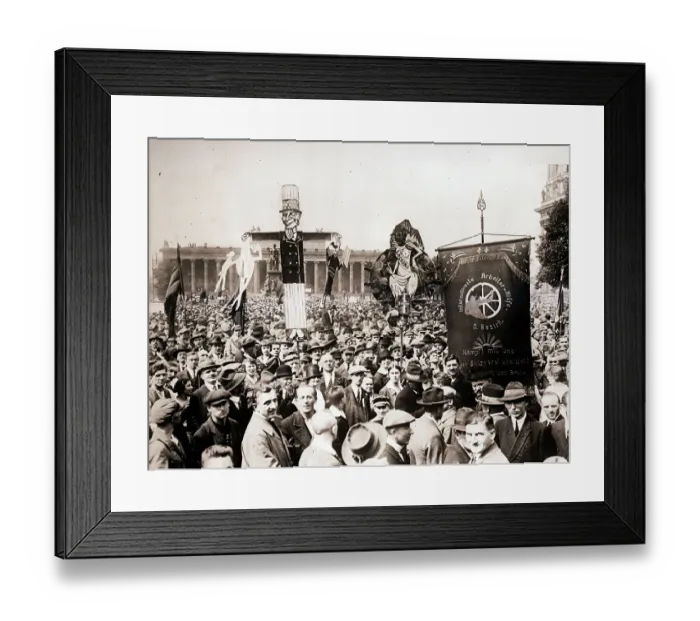 Framed Print : Anti-American Signs at May Day Rally, Berlin 1926 Framed Print : Anti-American Signs at May Day Rally, Berlin 1926