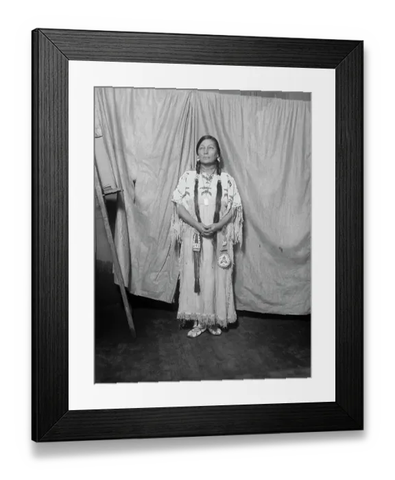 Framed Print : Indian Woman Standing, Fulllength Framed Print : Indian Woman Standing, Fulllength