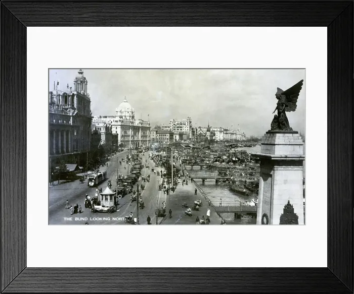 Framed Print : Shanghai China The Bund Looking North Framed Print : Shanghai China The Bund Looking North
