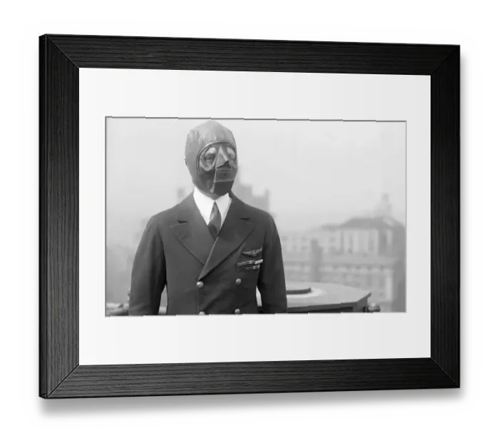 Framed Print : Commander Richard Byrd in Flight Mask Framed Print : Commander Richard Byrd in Flight Mask