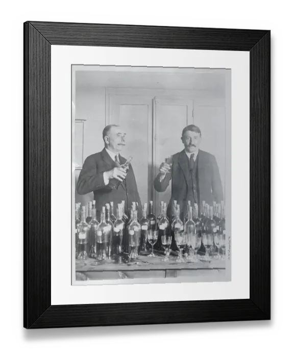 Framed Print : Wine Smelling Contest in Paris by Butler of Restaurant Framed Print : Wine Smelling Contest in Paris by Butler of Restaurant