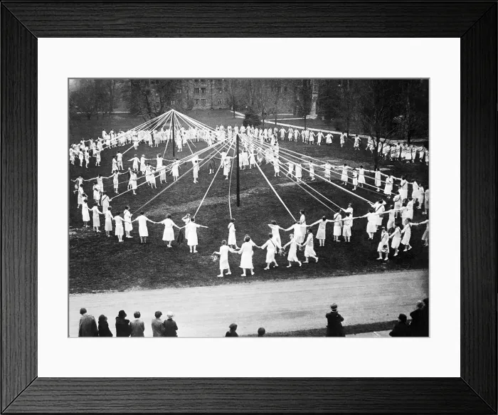 Framed Print : Bryn Mawr Students Dance Around May Pole Framed Print : Bryn Mawr Students Dance Around May Pole