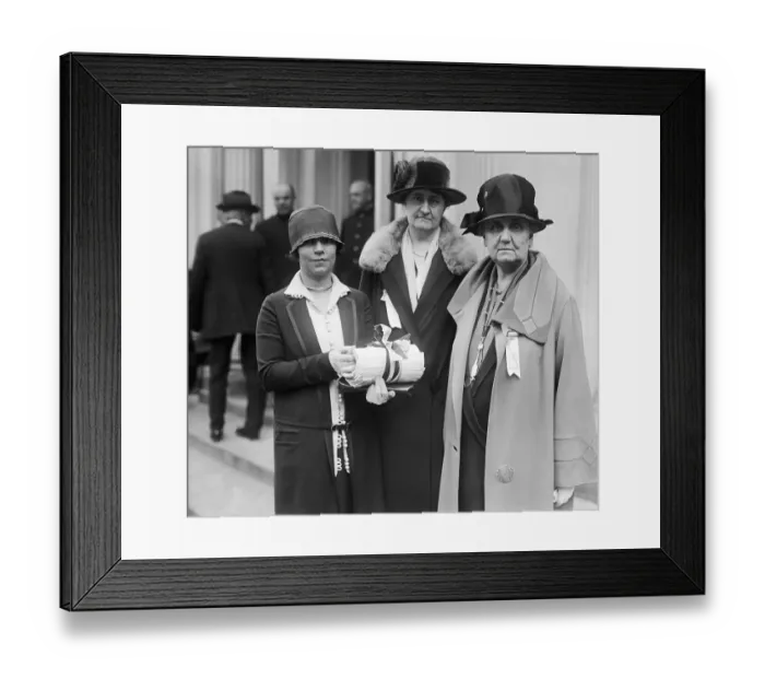 Framed Print : Jane Addams And Hull In Dc With Petition Framed Print : Jane Addams And Hull In Dc With Petition
