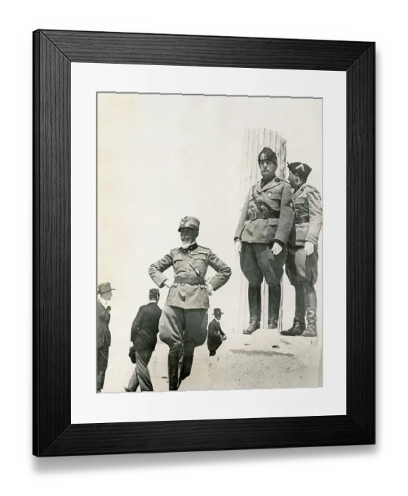 Framed Print : Mussolini Reviewing Troops Framed Print : Mussolini Reviewing Troops