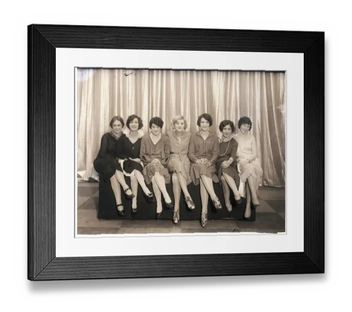 Framed Print : Seven Miss Broadway Contestants Framed Print : Seven Miss Broadway Contestants